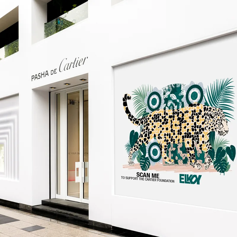 Cartier ArtQrCode® in a store window
